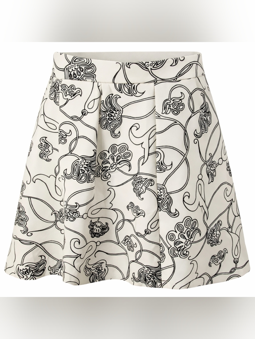 Zara classy Art nouveau Mod skater floral skirt M